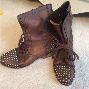 Steve Madden studded combat boot